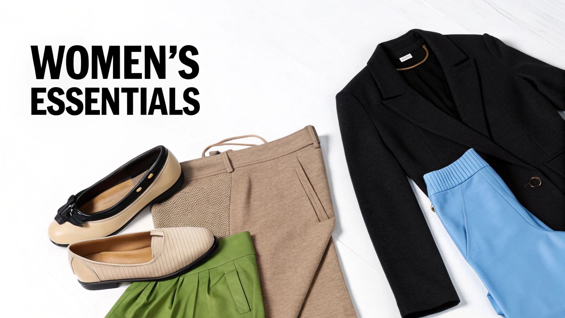 A woman wearing a stylish business casual outfit, including a blazer and trousers.