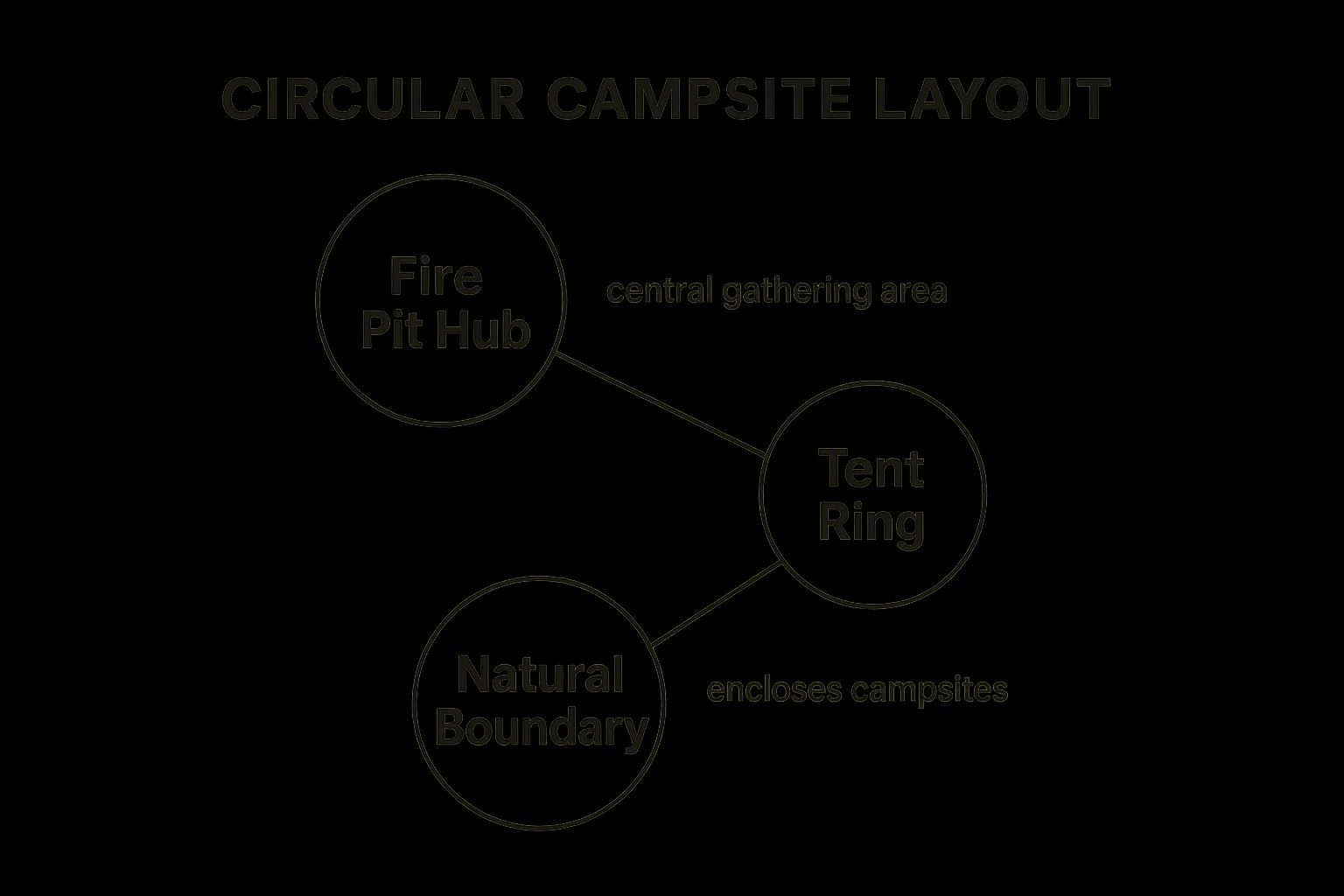Infographic showing key data about Circular Campsite Layout