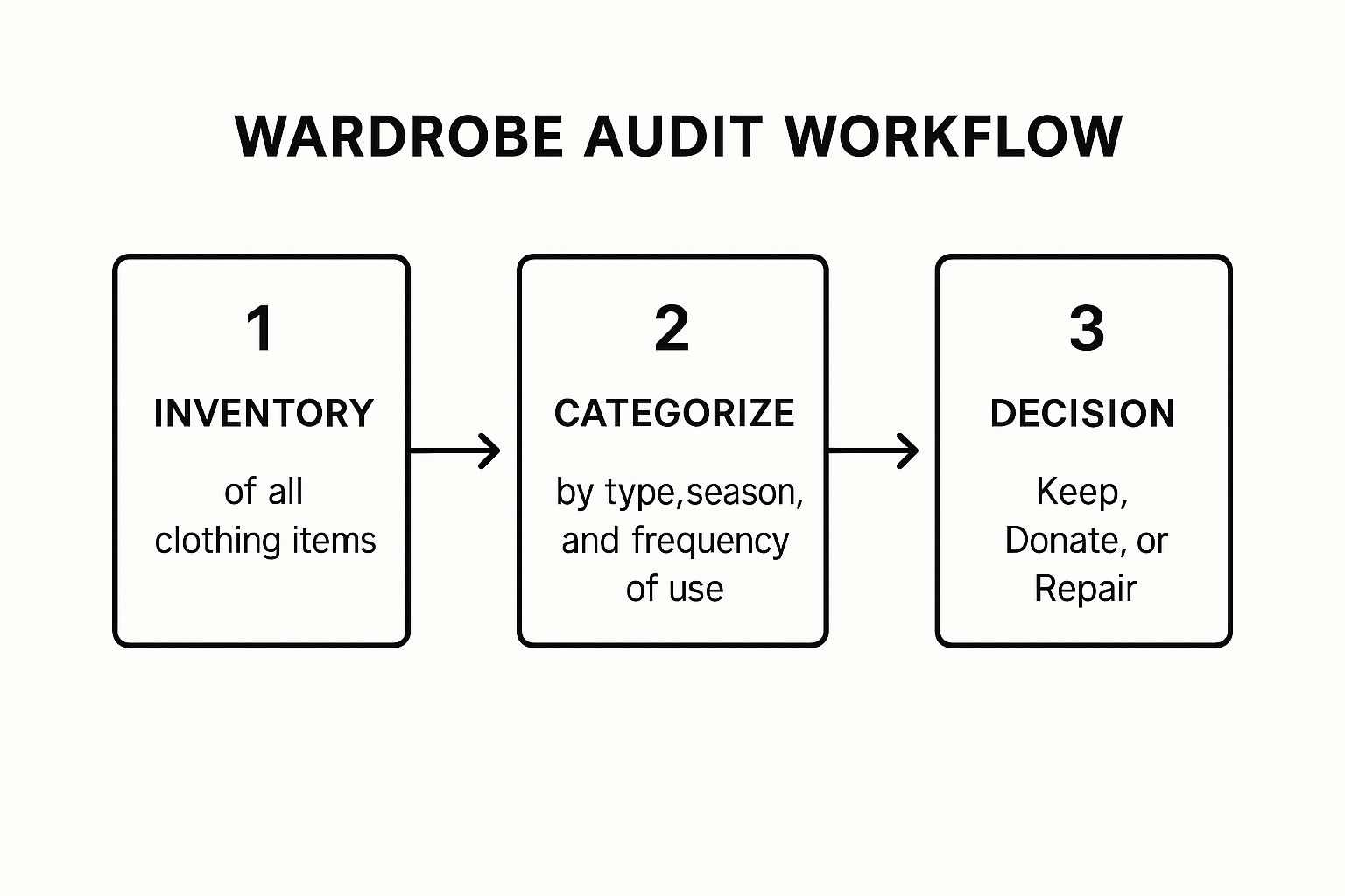 Infographic showing key data about Conduct a Comprehensive Wardrobe Audit