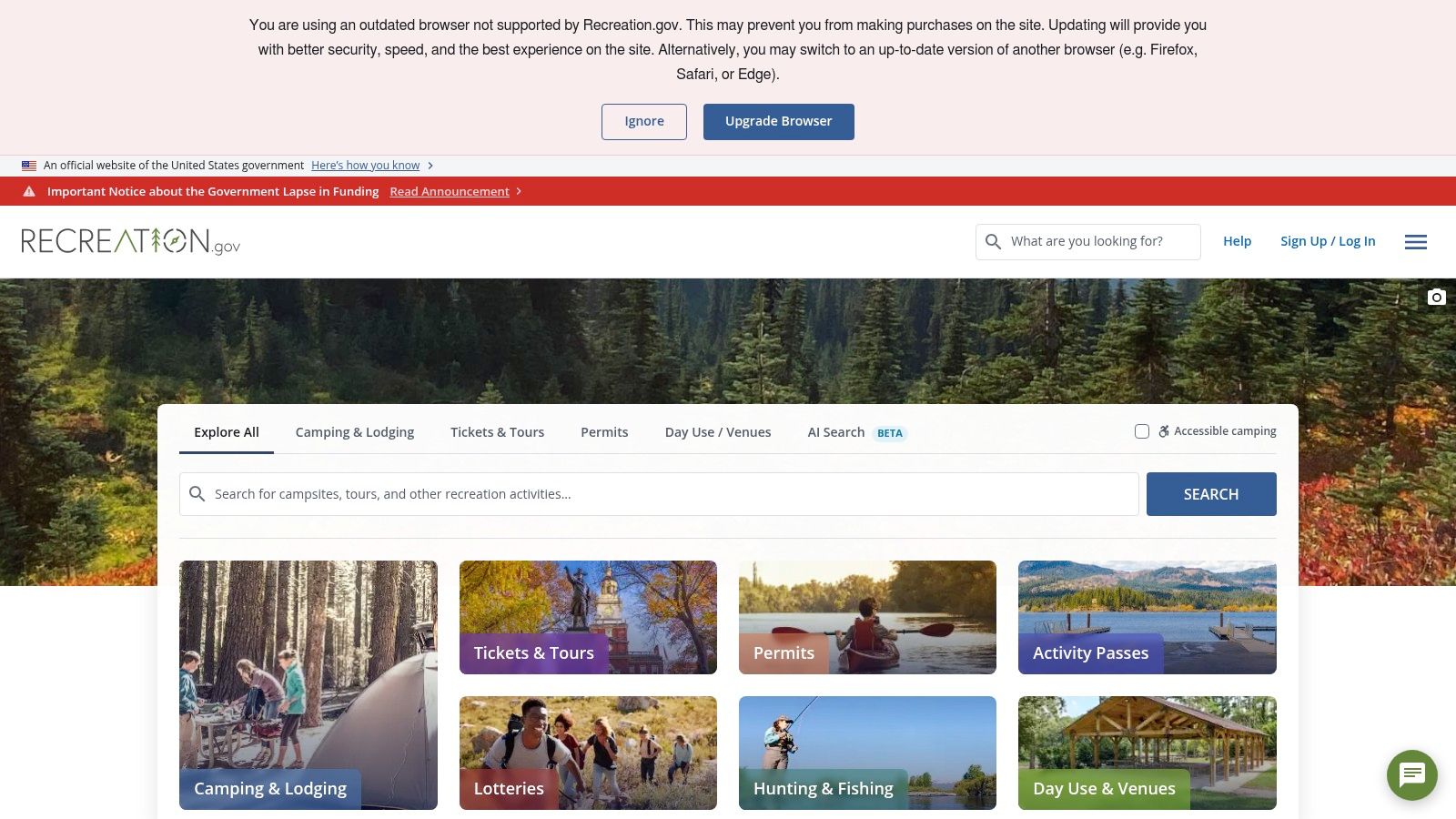 Recreation.gov: Your Official Gateway to Federal Lands