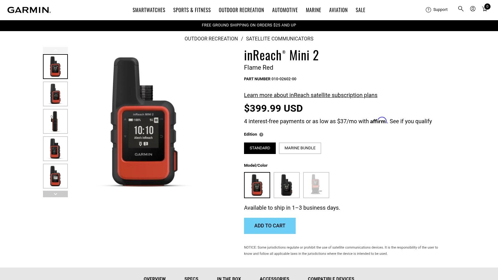 Garmin inReach Mini 2