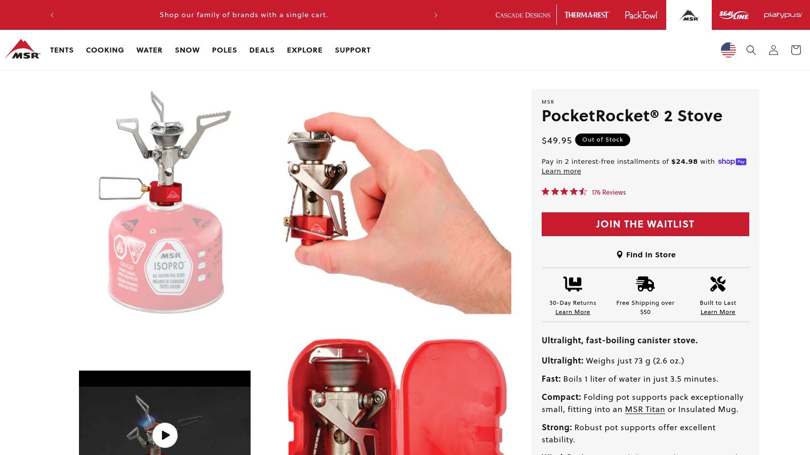 MSR PocketRocket 2 Stove