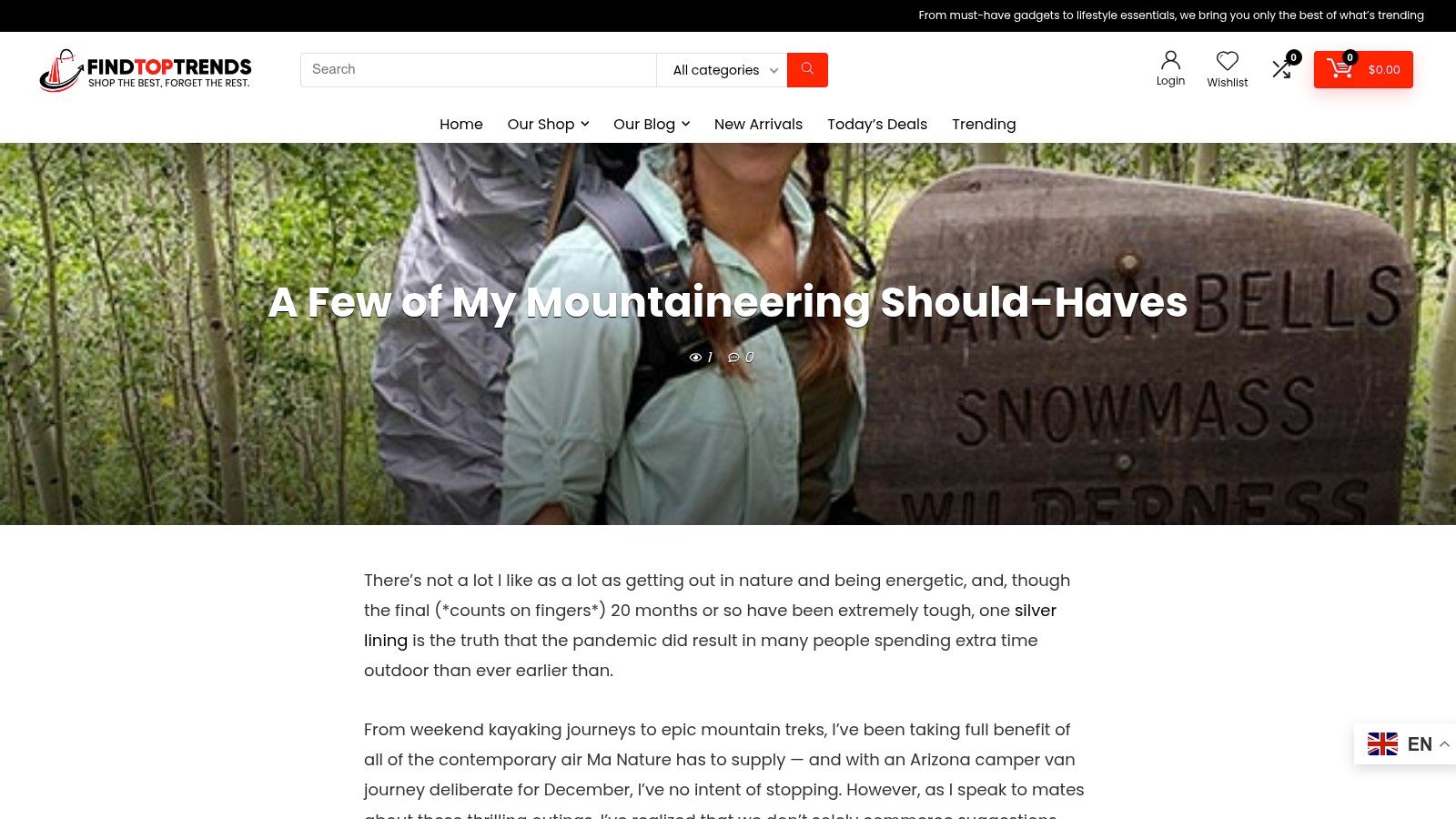 A Few Of My Hiking Must Haves
