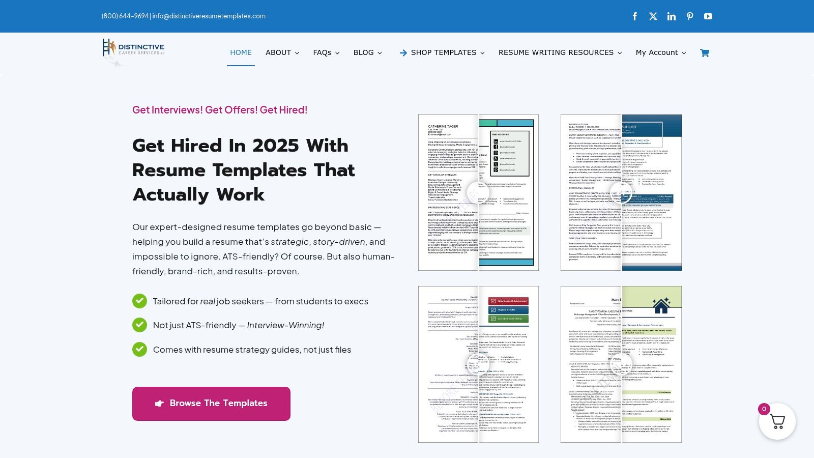 Distinctive Resume Templates