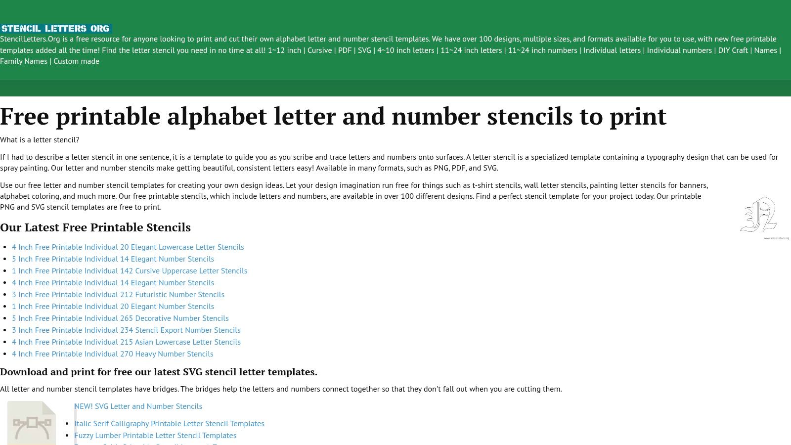 Stencil Letters Org