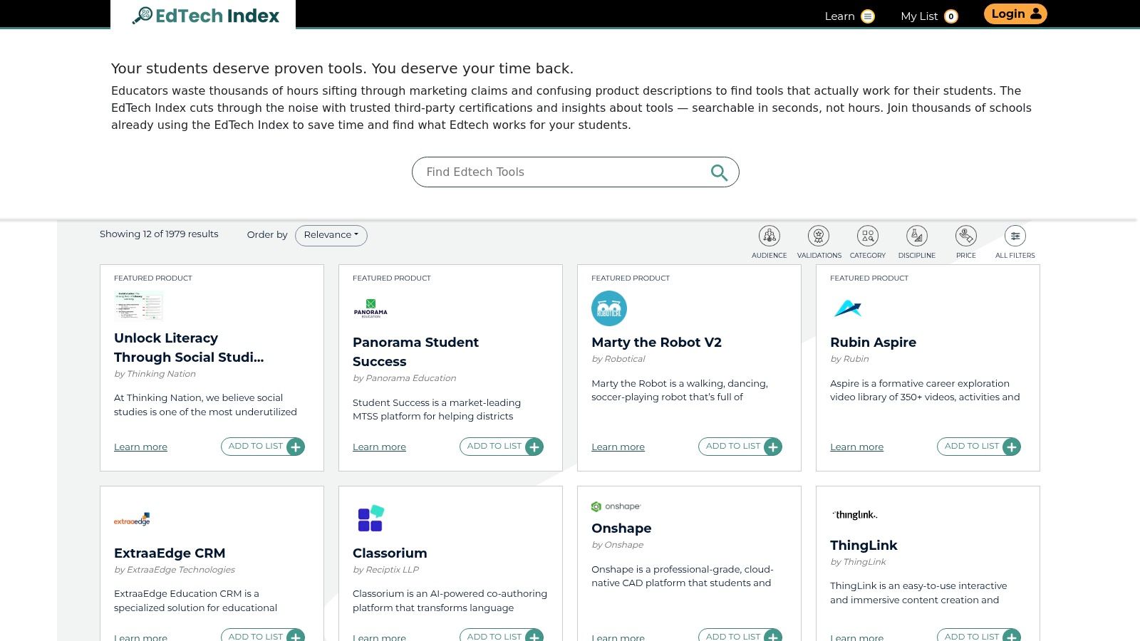 EdSurge Product Index