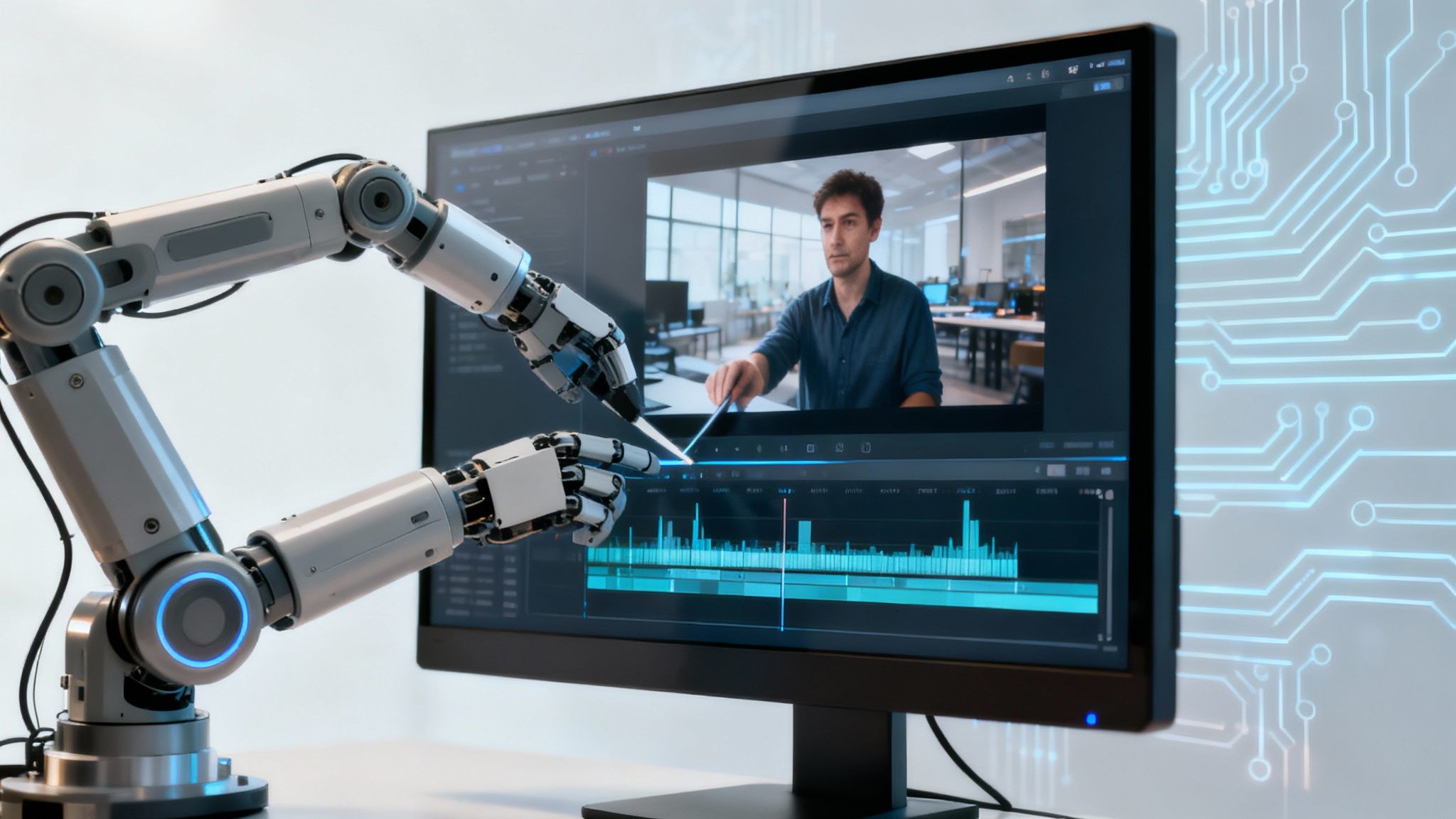 An abstract image showing glowing neural network pathways, representing the power of AI.