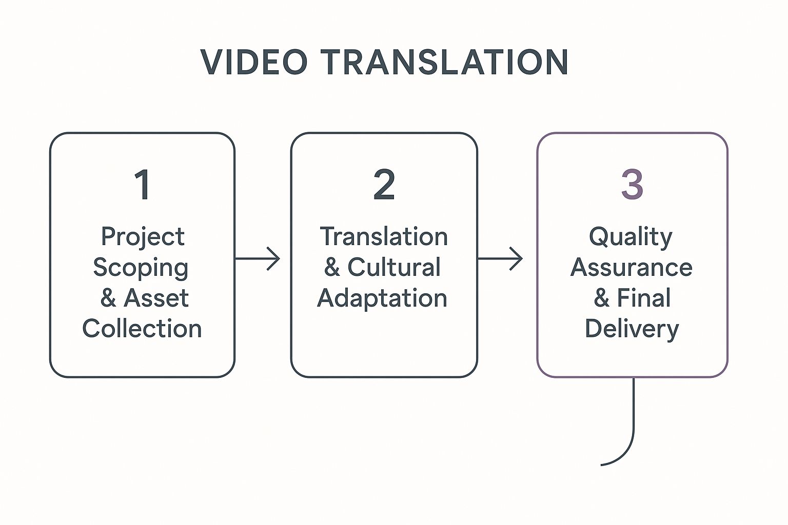 Infographic about video translation service