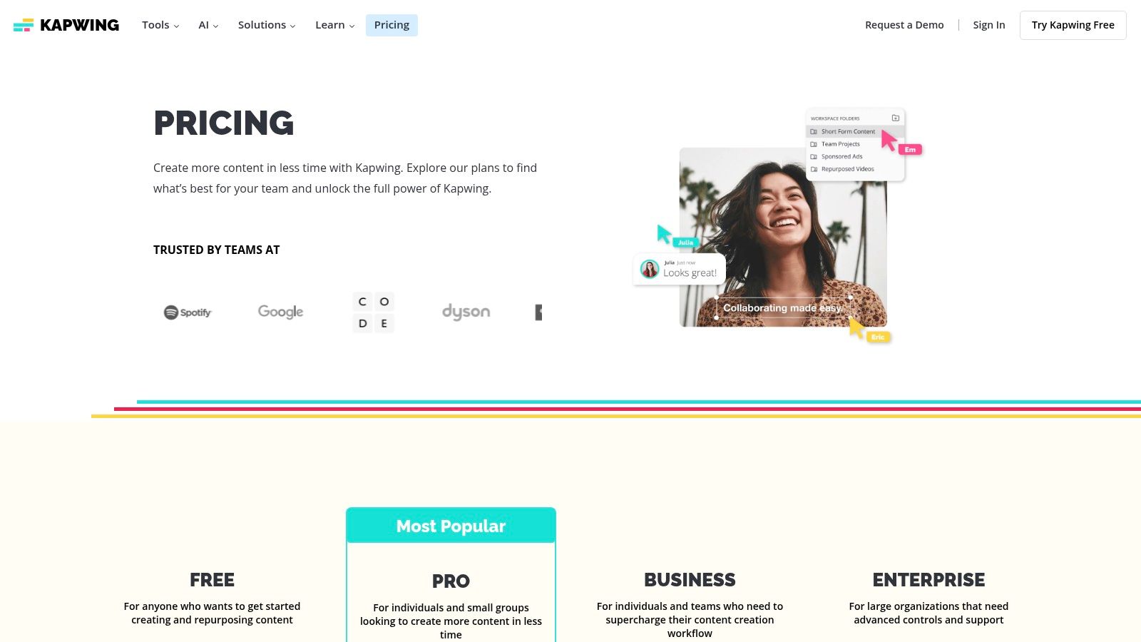 Kapwing- Browser based Video Editor