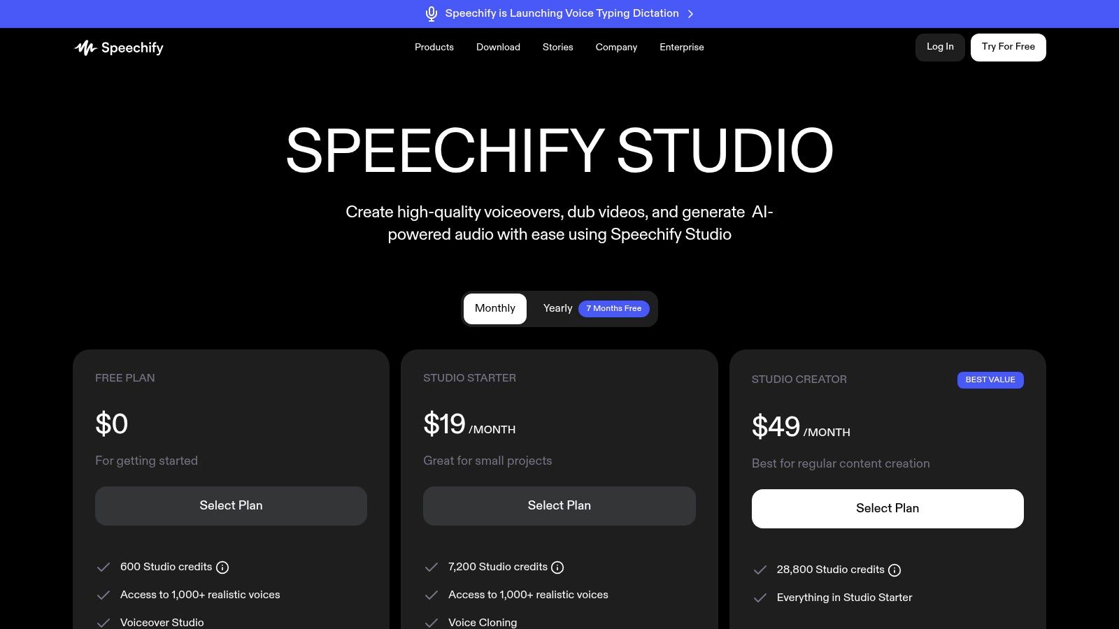 Speechify Studio
