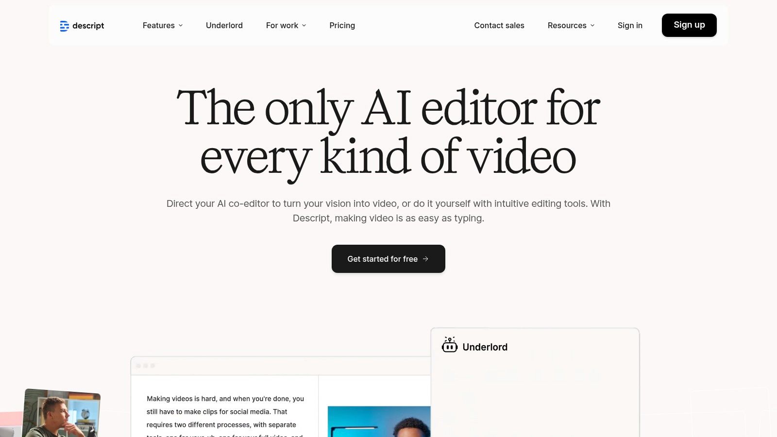 AI-powered video and audio editor