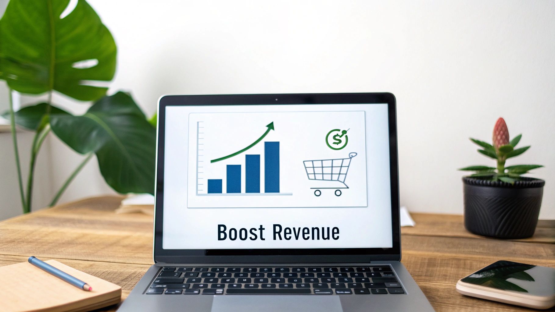 A chart showing revenue growth, connecting design to financial success.