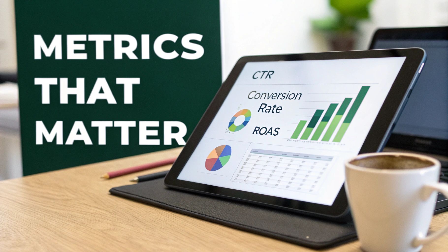 A dashboard showing key performance indicators for a Facebook ad campaign