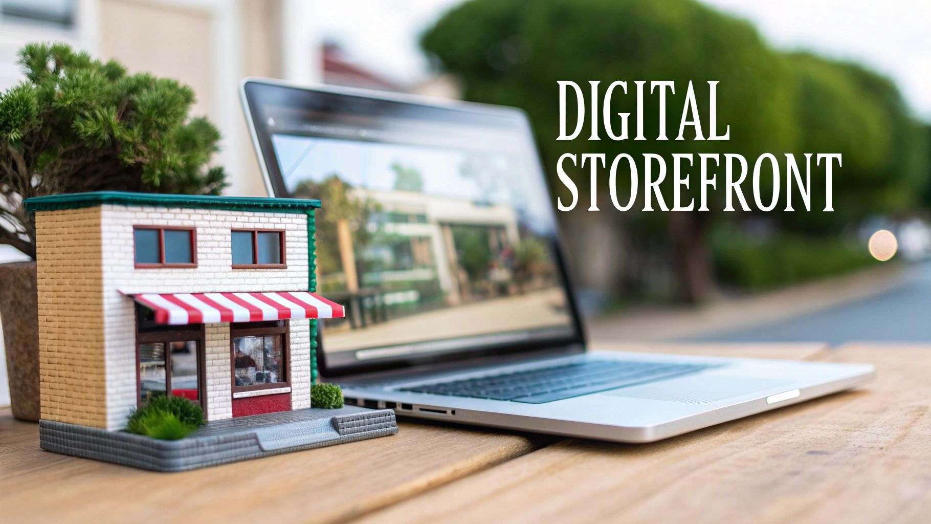 A person working on a laptop, illustrating the concept of web design for a small business.