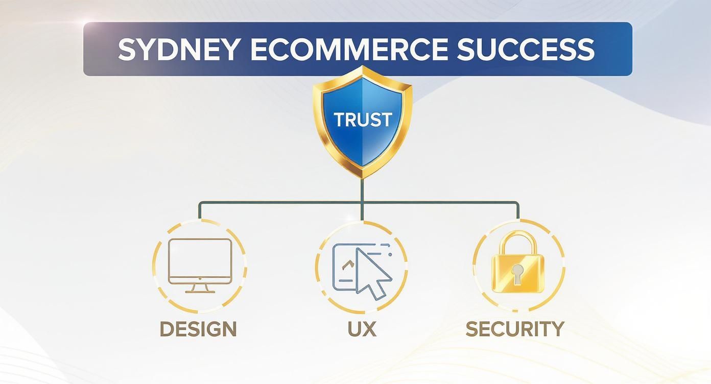 Infographic about ecommerce website design sydney