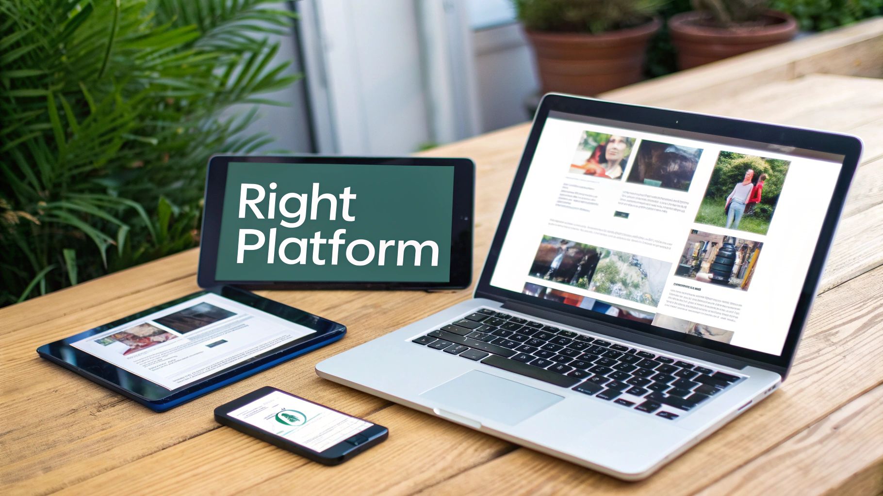 Stylised logos of WordPress, Shopify, and a custom code symbol side-by-side.