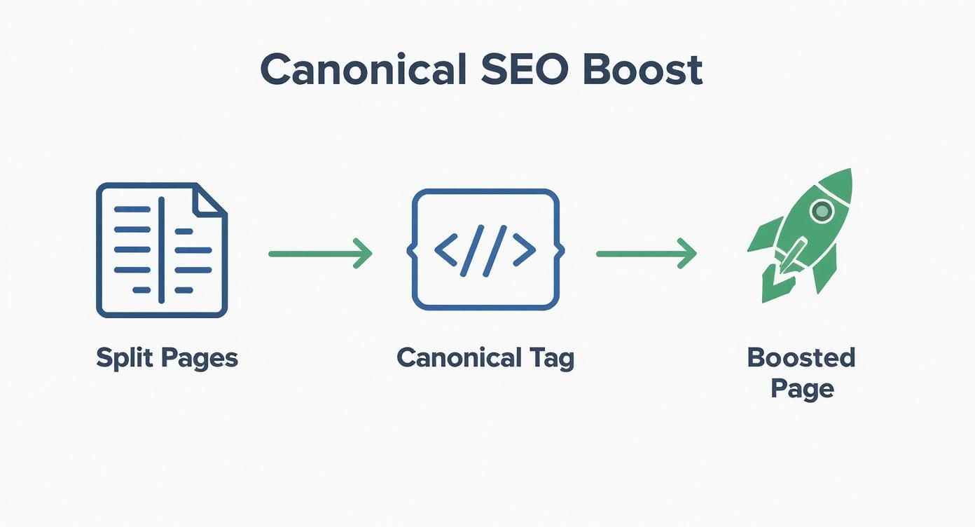 Infographic about what is a canonical url?