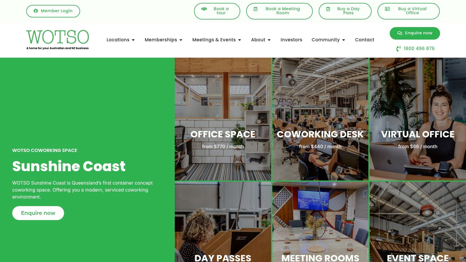 1. WOTSO Sunshine Coast (Sippy Downs): The All-in-One Campus for Flexibility