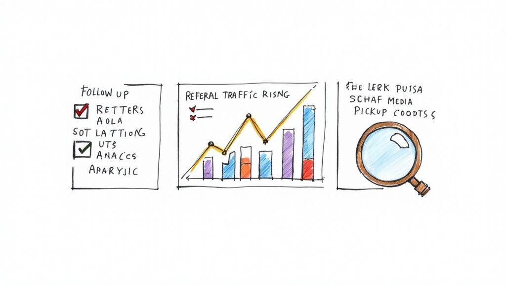 A person analyzing data and charts on a computer screen, tracking the success of a campaign.