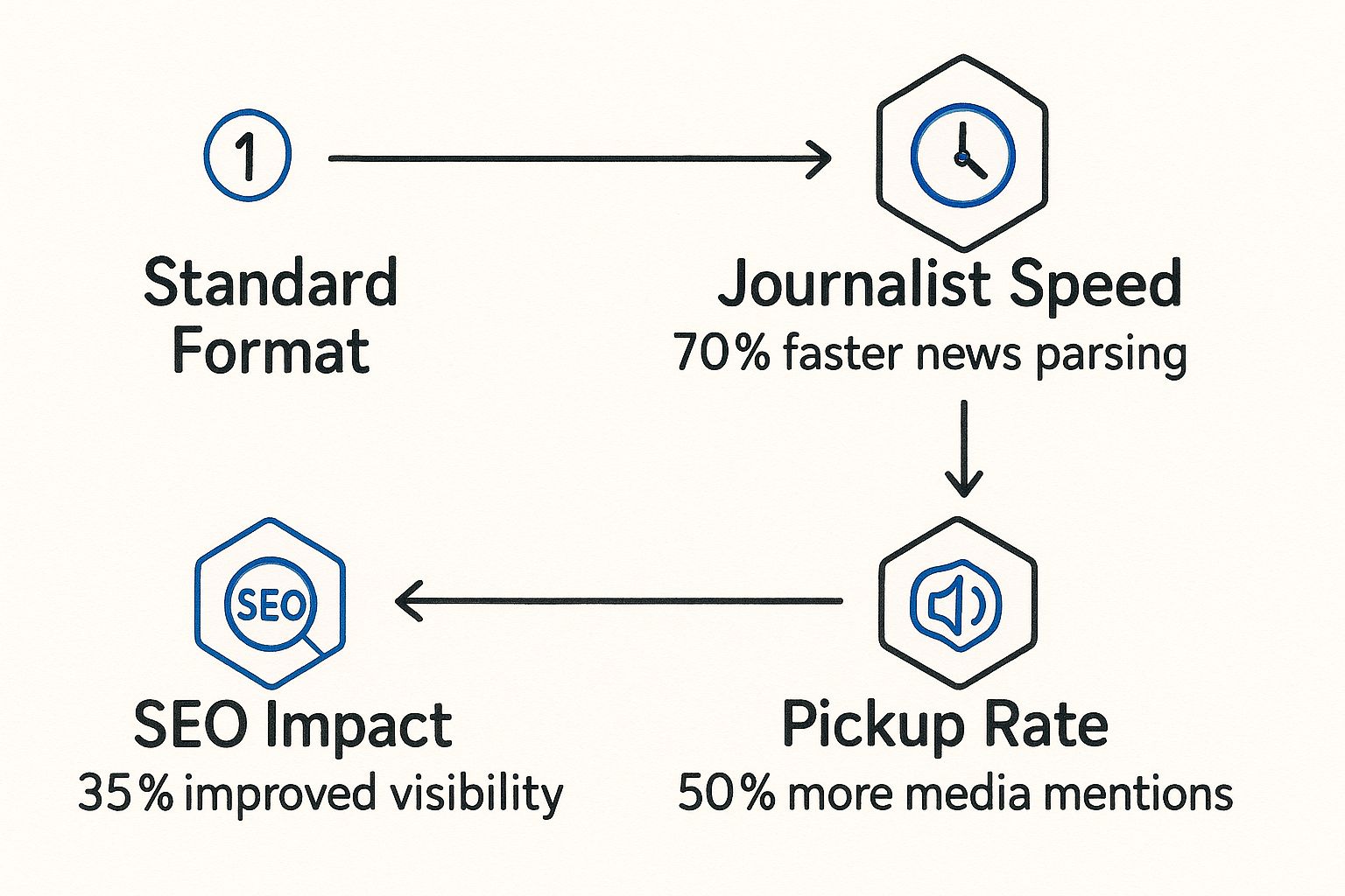 Infographic about press release format sample