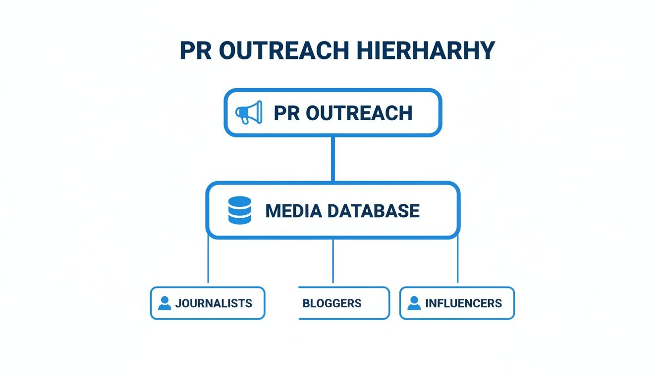 Infographic about media contacts database