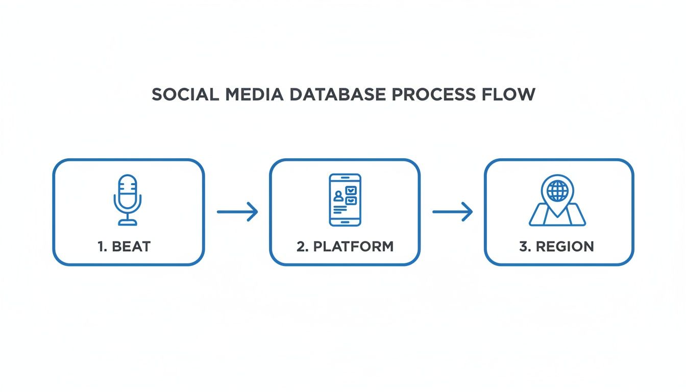 Infographic about social media database