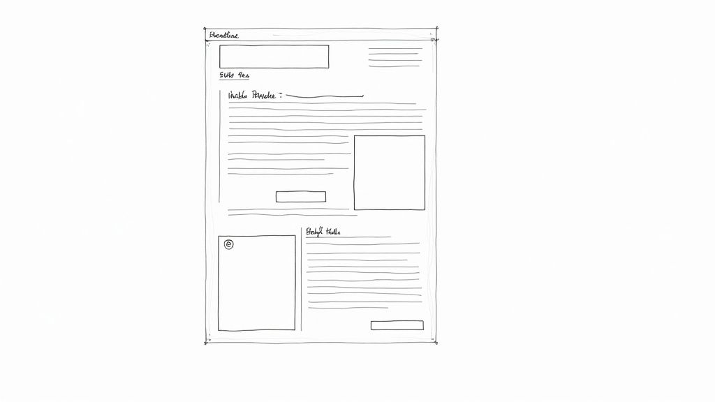 An infographic-style image breaking down the components of an event press release, including a headline, body text, quote, and contact info.
