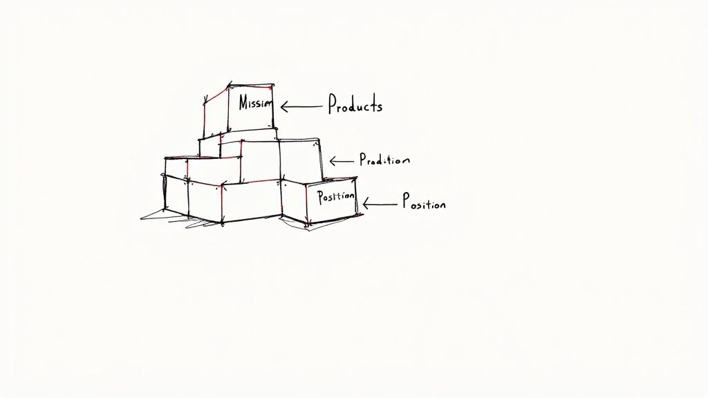 A person assembling different colored blocks, symbolizing the construction of a boilerplate from various components.