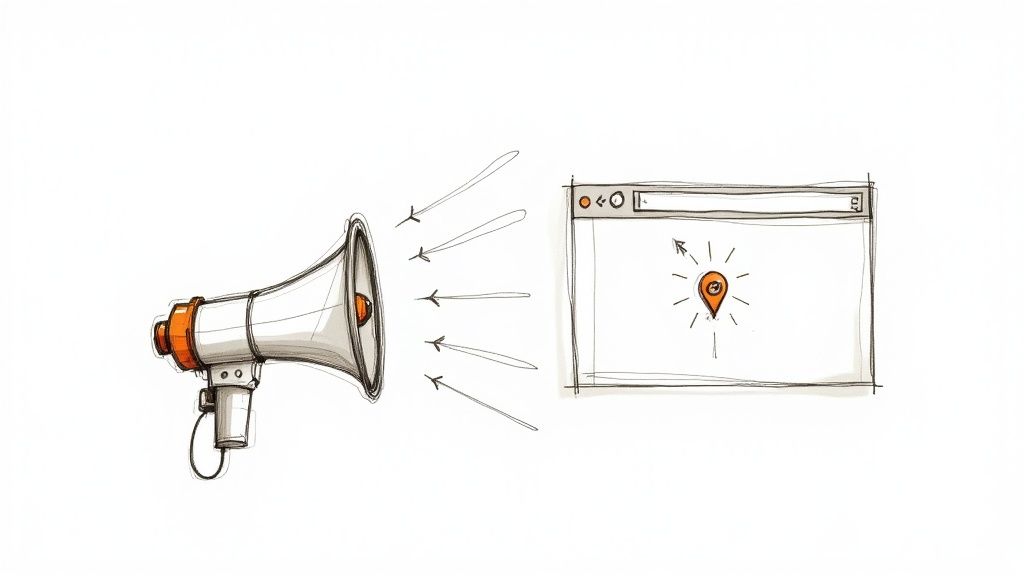 A person typing on a laptop, representing the creation of a modern press release