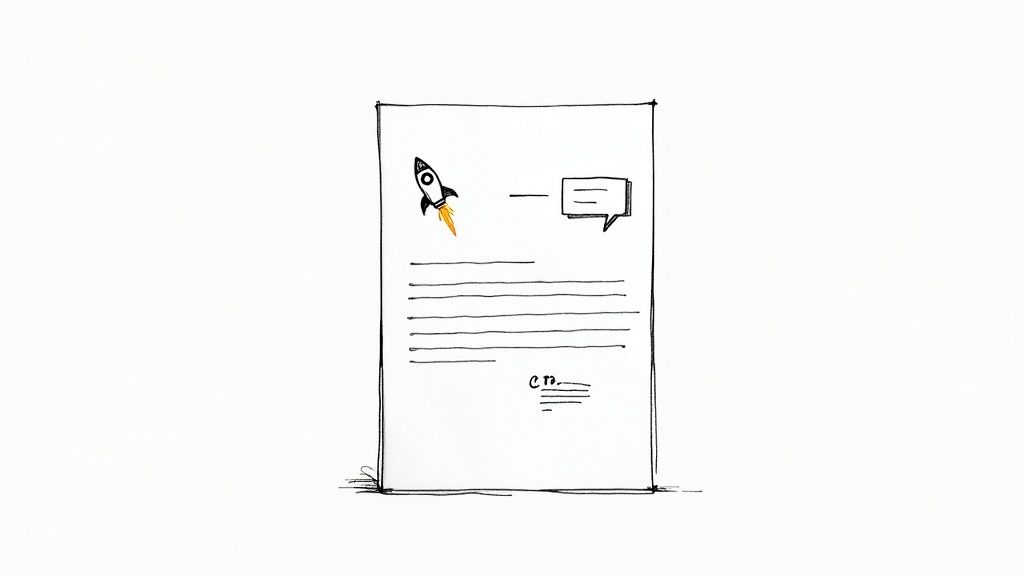 Annotated press release sample for a tech startup