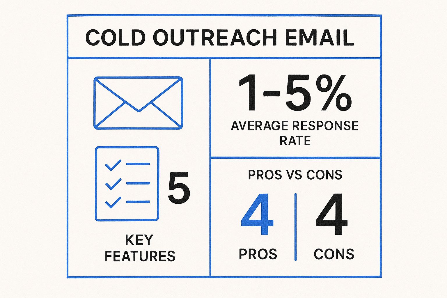 Infographic showing key data about The Cold Outreach Email
