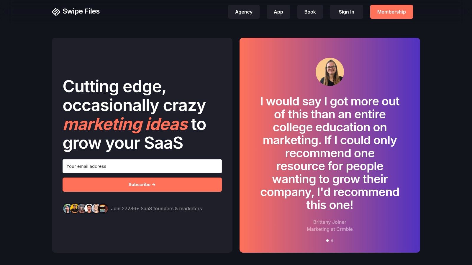 Swipe Files (Corey Haines)