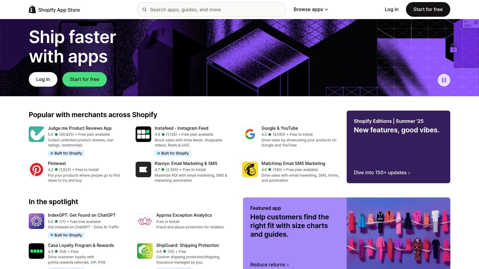 Shopify App Store – AI Marketing Apps