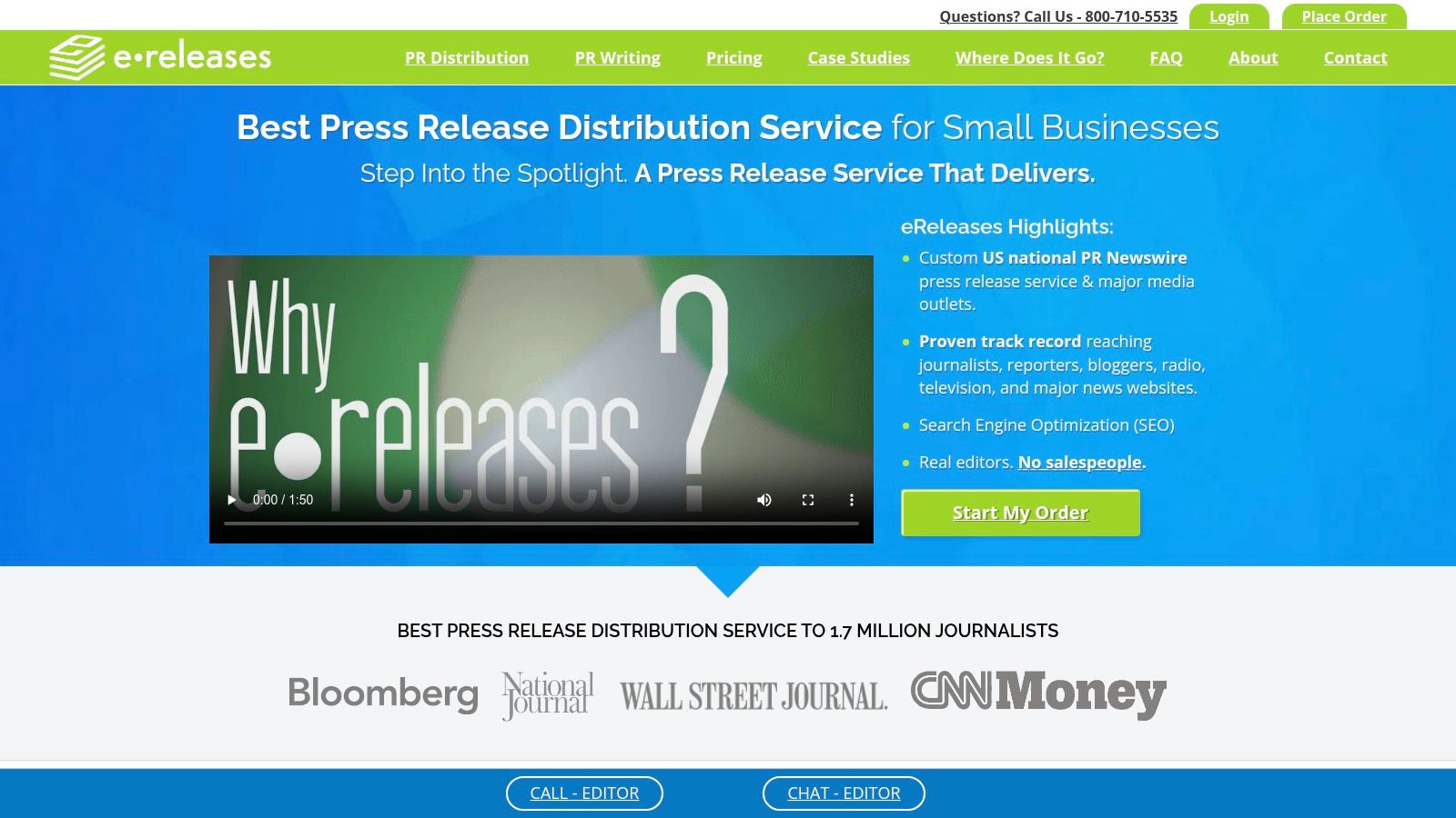 eReleases (partners with PR Newswire)