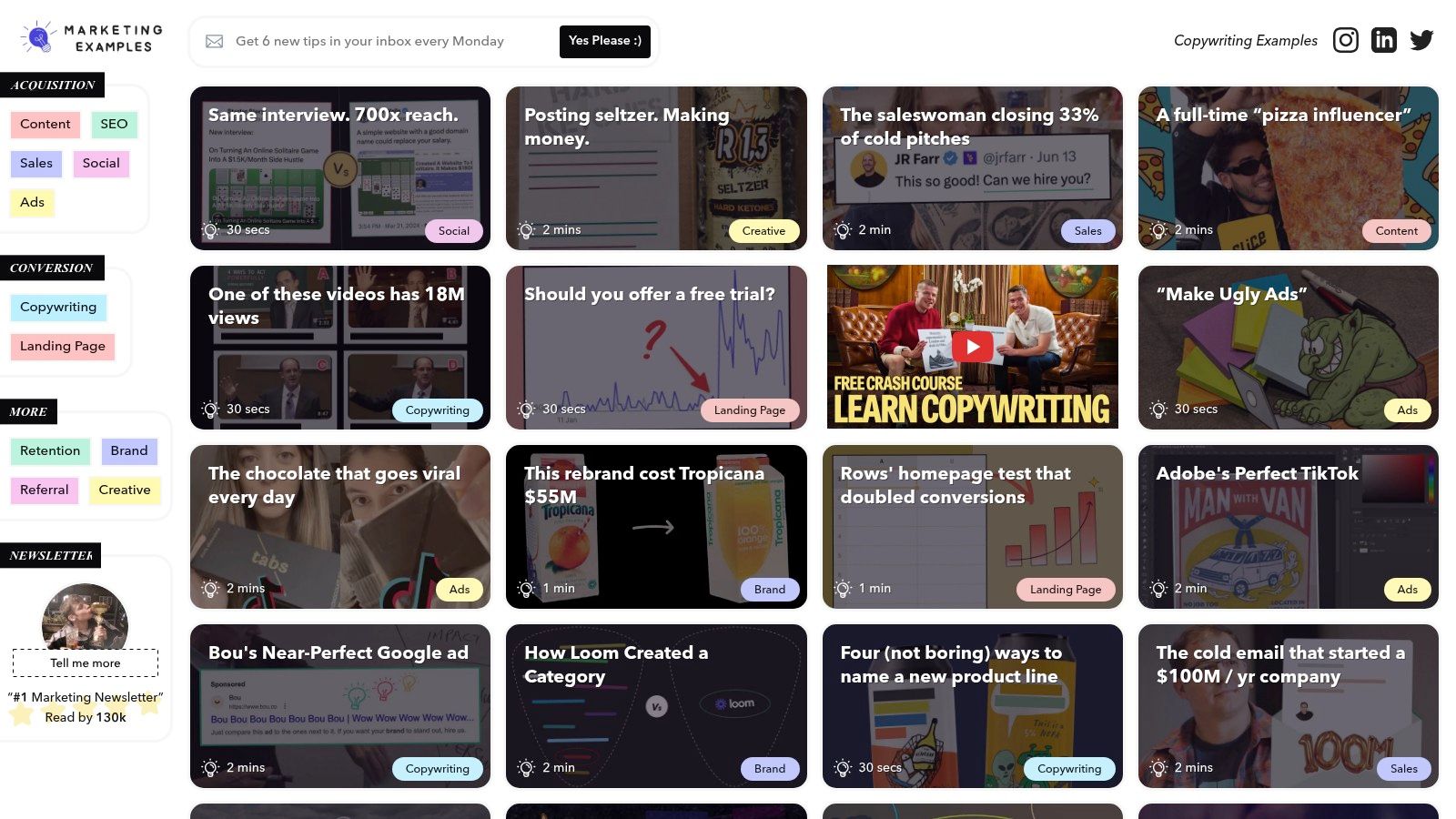 Marketing Examples (by Harry Dry)