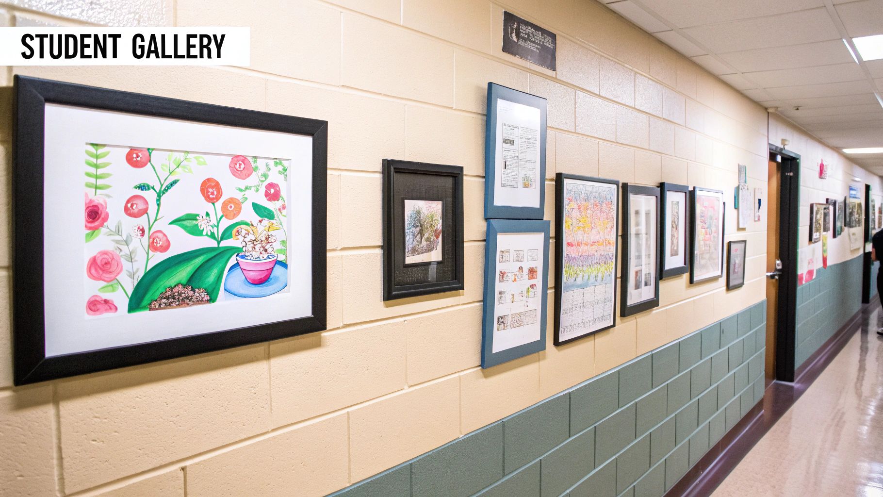Student Work Gallery Wall