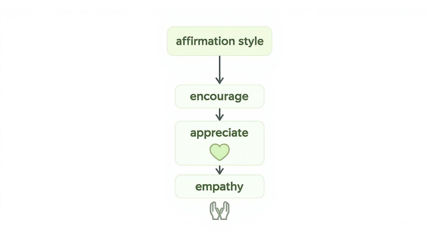 Infographic about gifts for words of affirmation