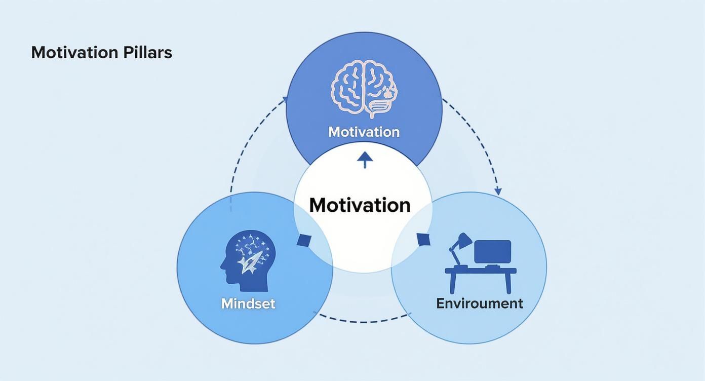 Infographic about how to stay motivated at work