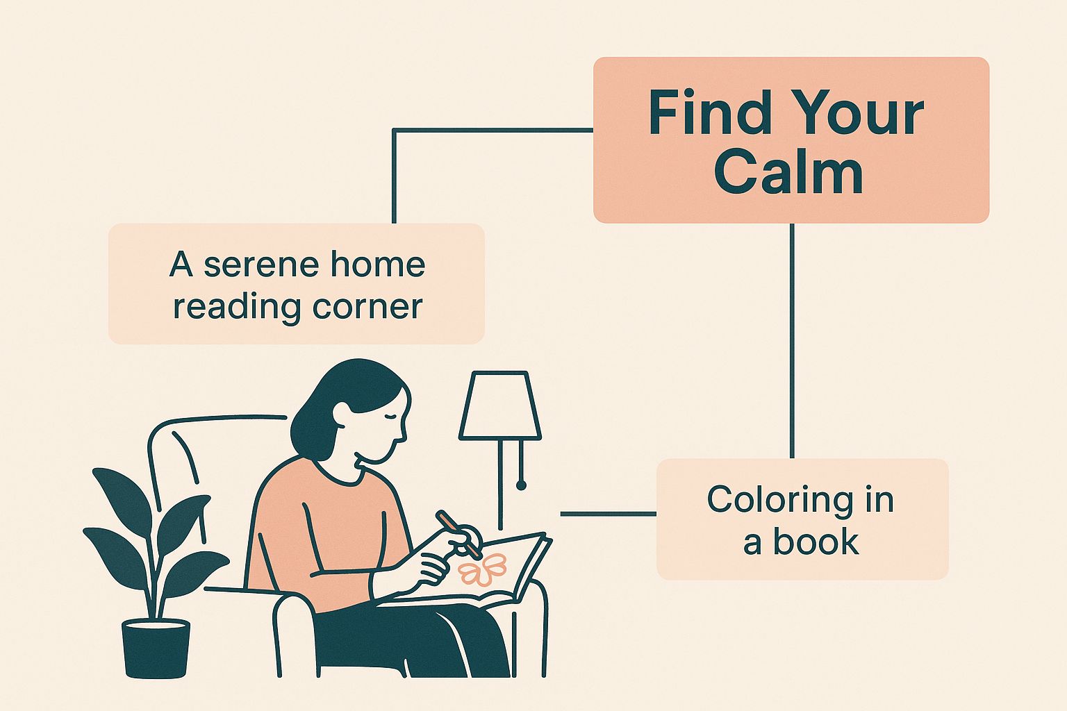 Infographic about colouring books for anxiety