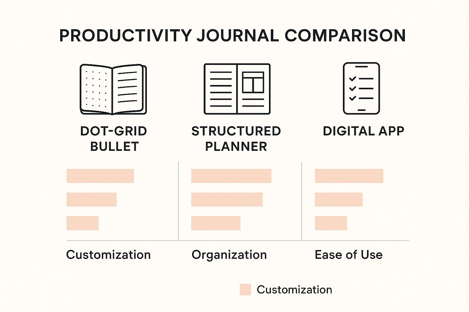 Infographic about journals for productivity
