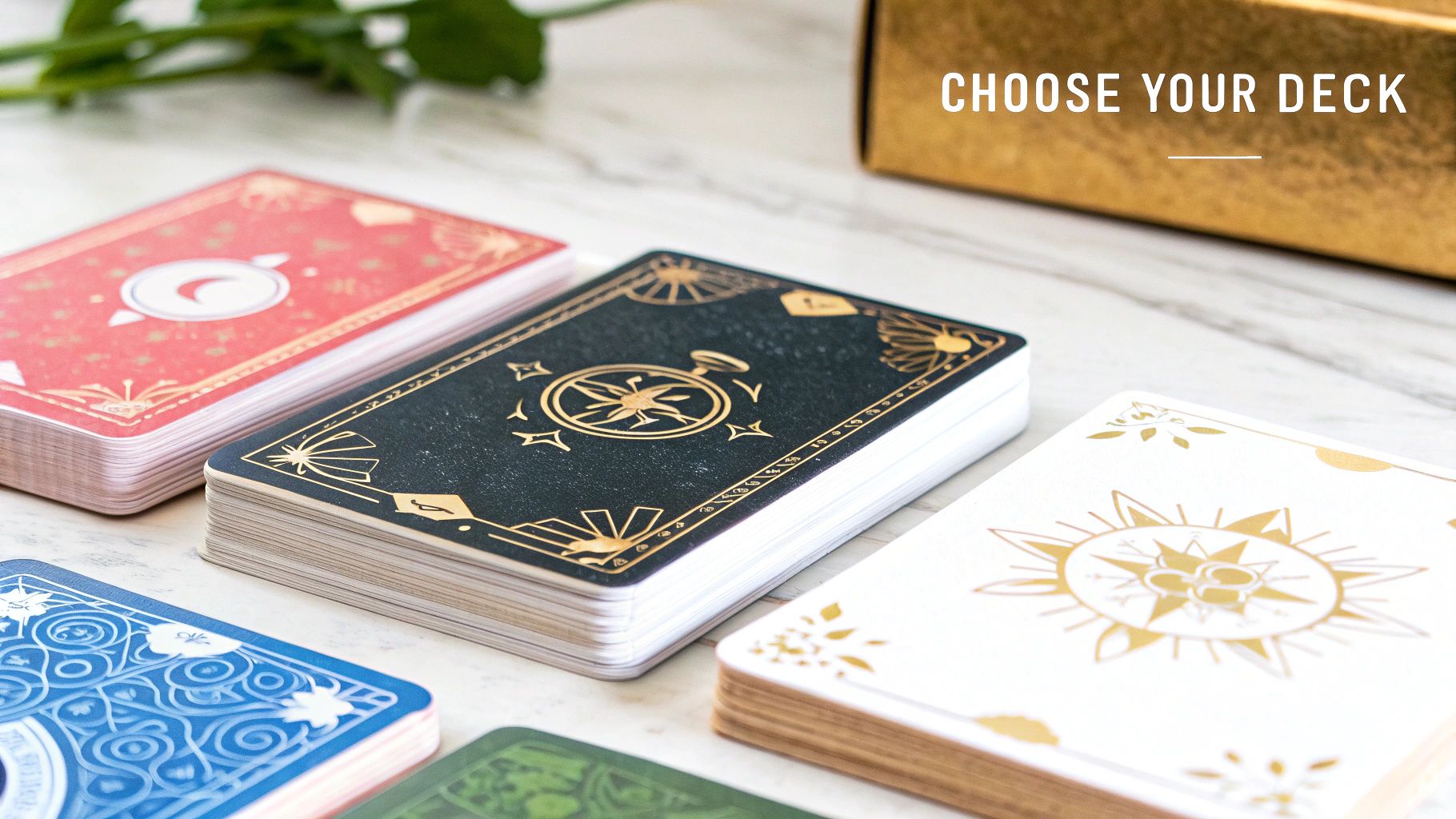 A variety of beautiful self-love affirmation cards spread out on a wooden table, showcasing different designs and colors.