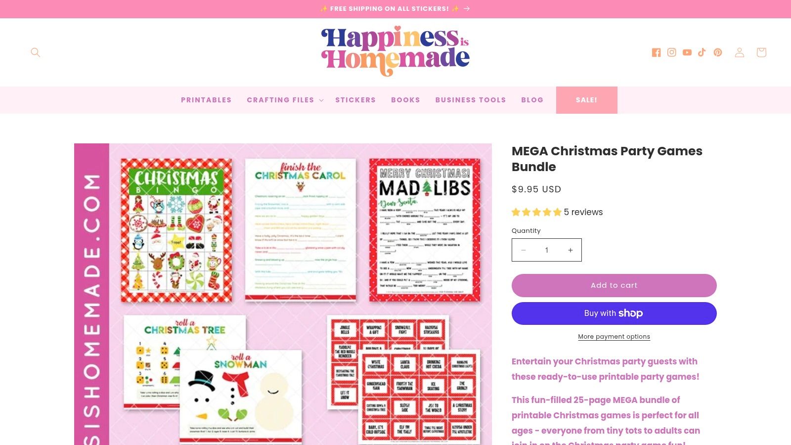 Happiness is Homemade Shop