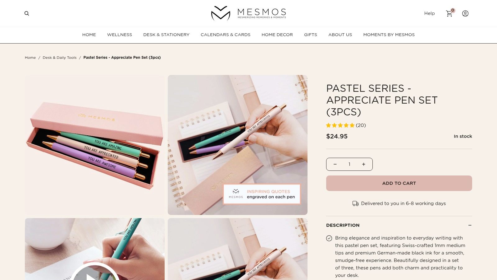 Pastel Series – Appreciate Pen Set (3pcs)