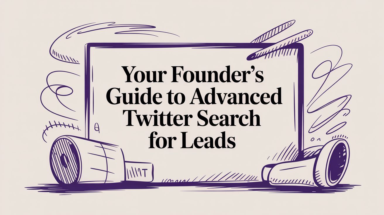 Your Founder's Guide to Advanced Twitter Search for Leads