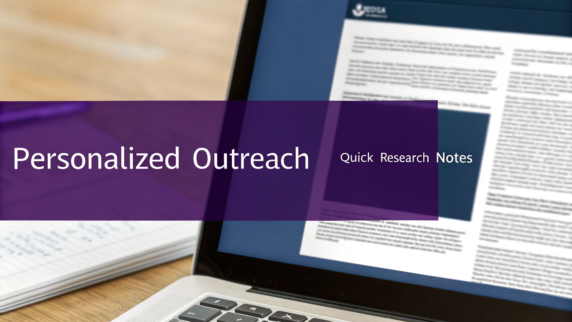 Automated system working on a computer screen, representing outreach automation