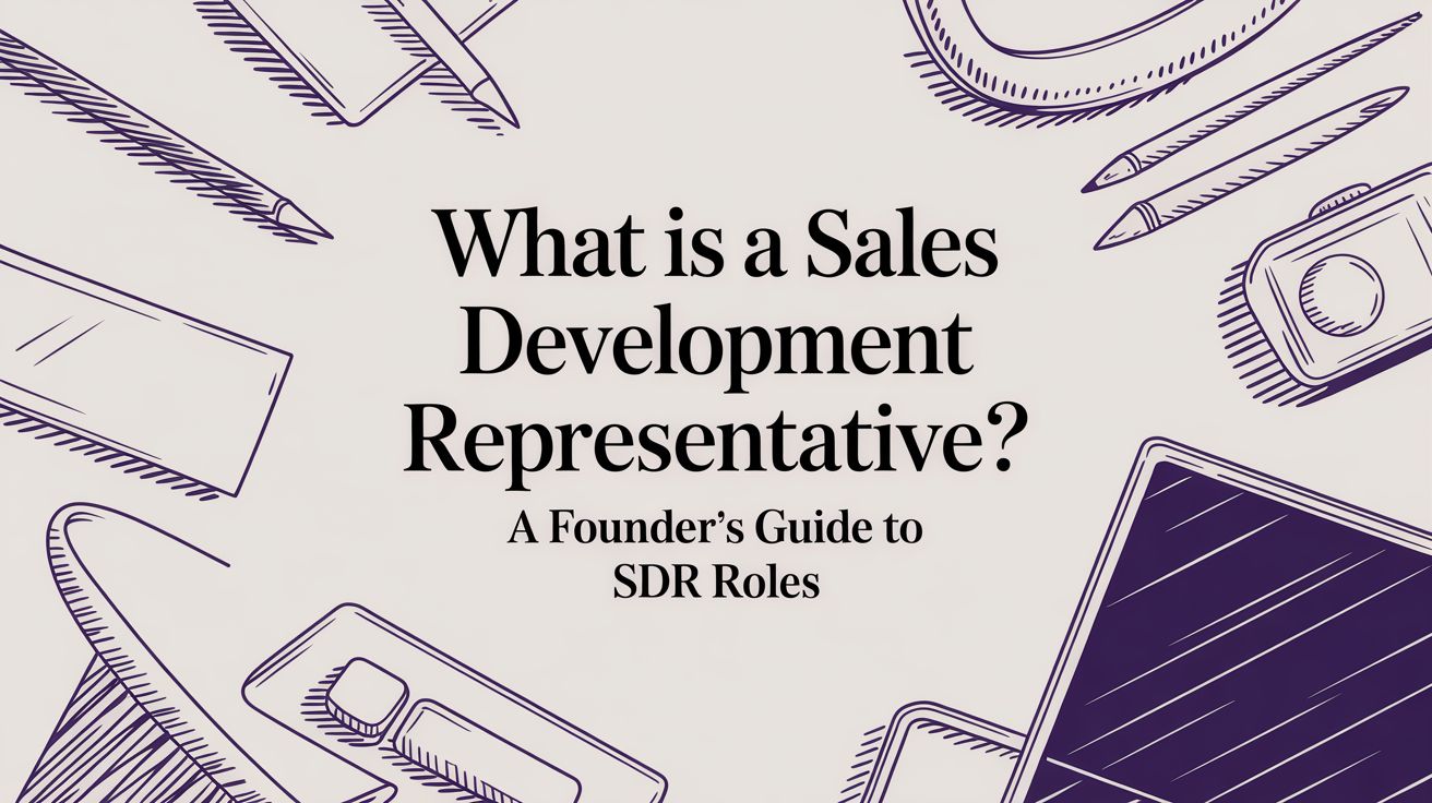 What Is a Sales Development Representative? A Founder's Guide to Building Your Sales Engine