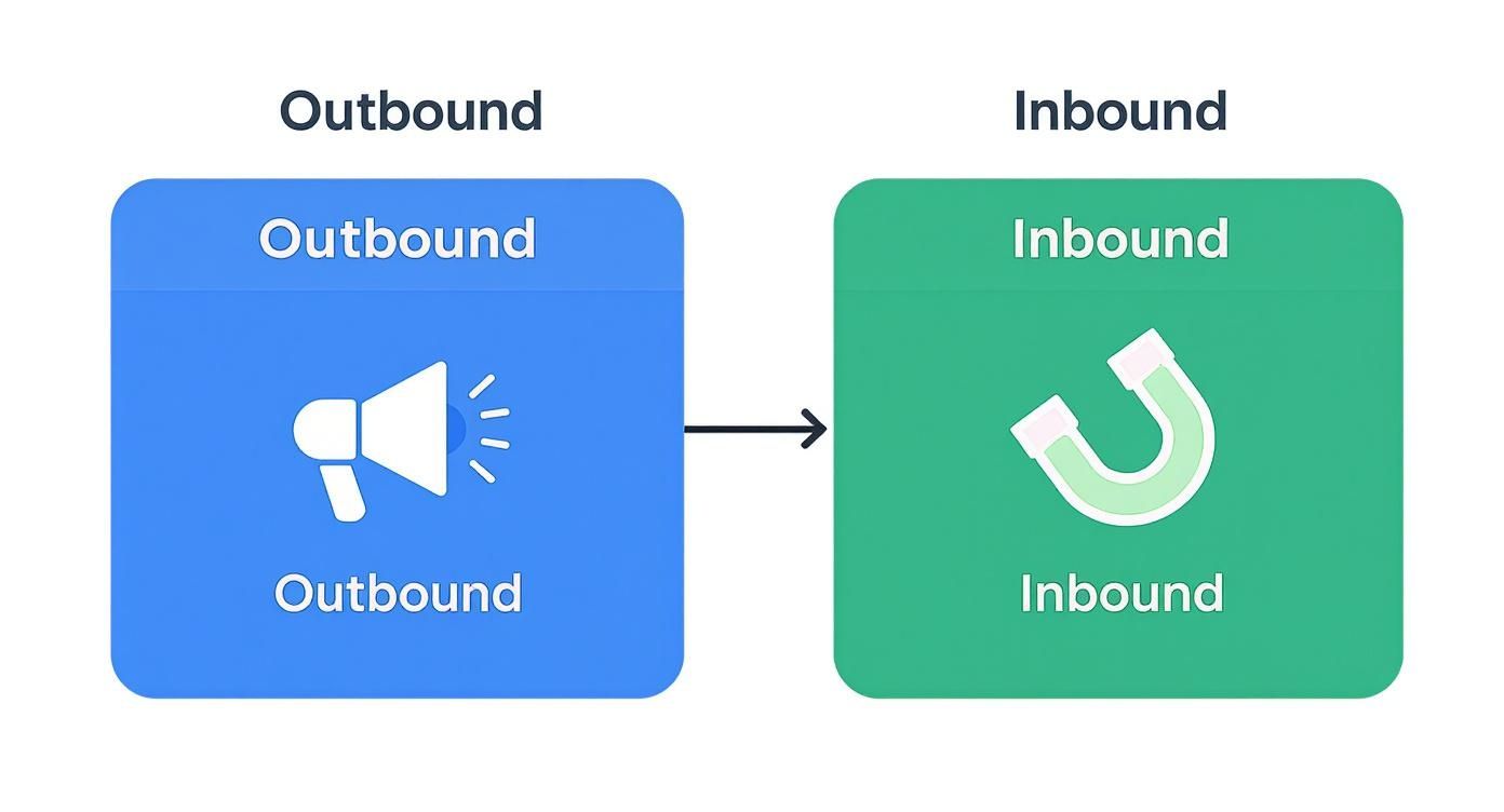 Infographic about what is outbound lead generation