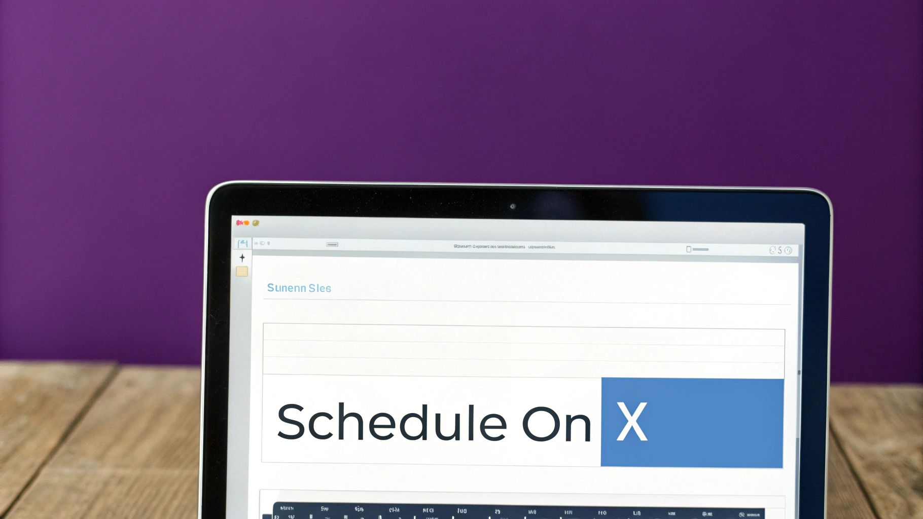 A person scheduling tweets on a laptop, symbolizing workflow transformation.