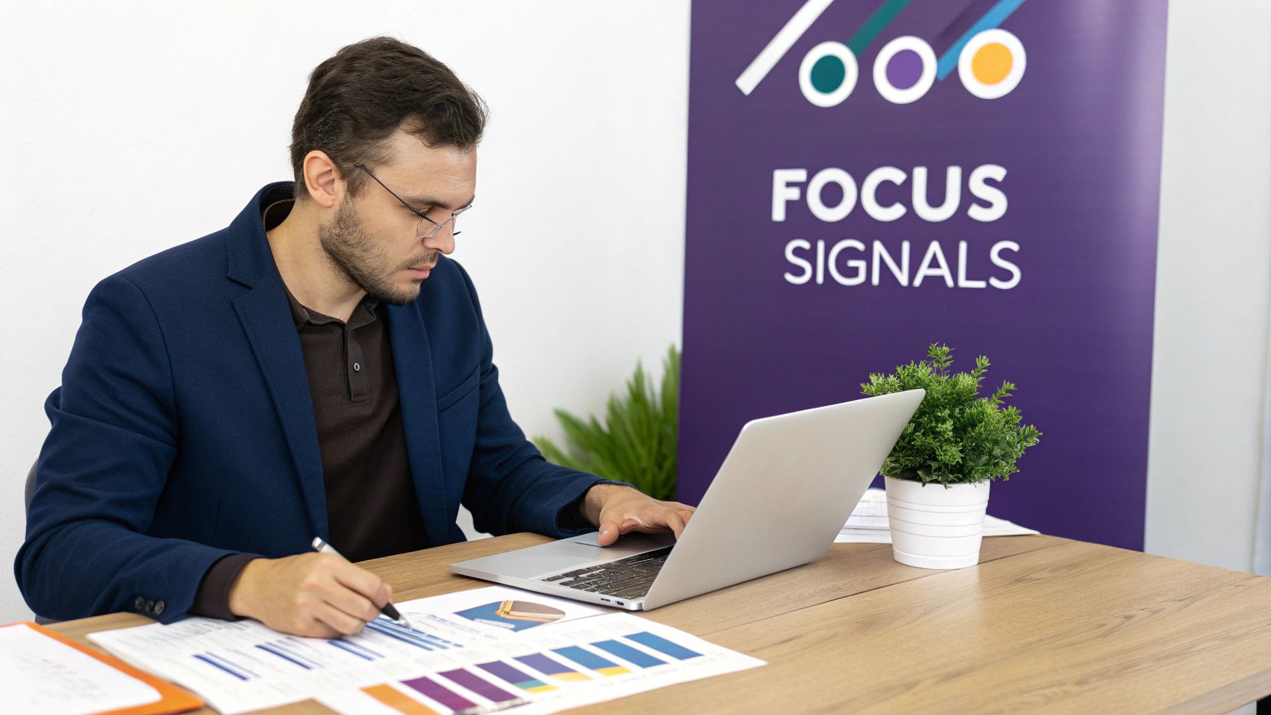 A person analyzing charts and graphs related to Twitter analytics on a computer screen