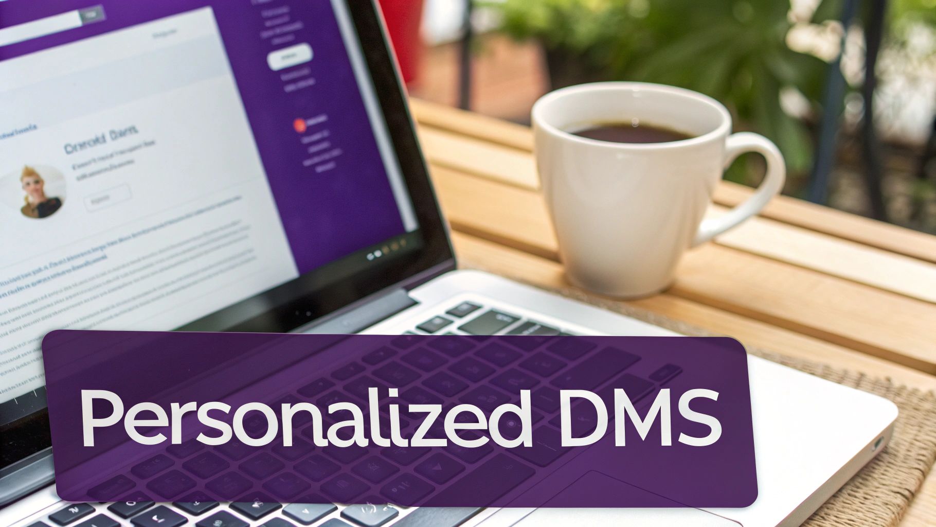 A person writing a personalized letter on a desk with a laptop nearby.